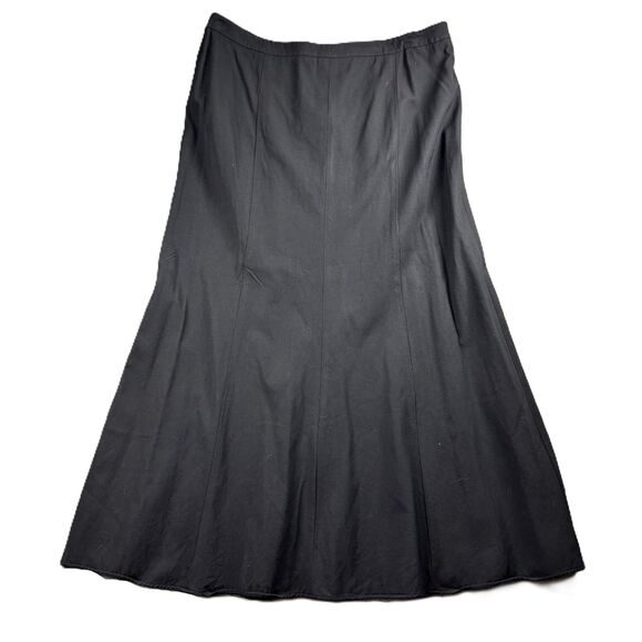 Lauren Ralph Lauren Maxi Skirt Fit & Flare Preppy Black Wool Blend Size 14 D174 - Picture 1 of 7
